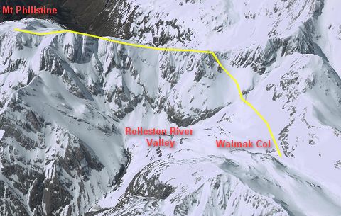 Waimak Col - Mt Philistine