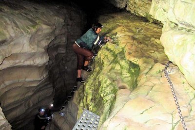 Cave Stream - Upper entrance climb