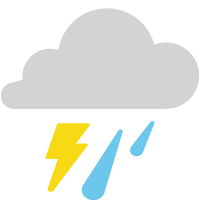 General: Thunderstorms. Highs 9 to 11ÂșC and lows 3 to 5ÂșC.
Day: Thunderstorms. High 10ÂșC. Winds NW at 15 to 30 kmph. Chance of rain 100%.
Night: Partly cloudy. Low 4ÂșC. Winds NNW at 10 to 15 kmph.